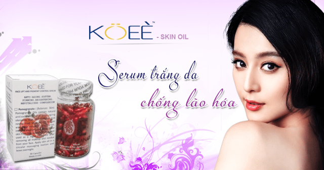 Viên serum dưỡng trắng da Skin oil Pomegrante Koee từ hạt lựu